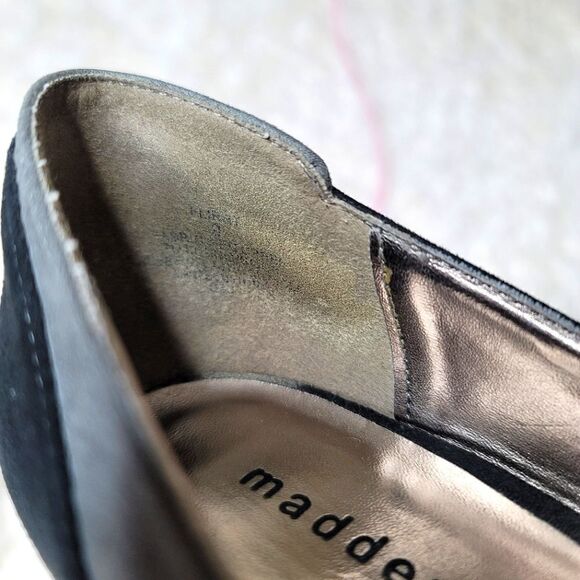 Steve Madden Flirrt Platform Black Grey & Metallic Colorblock Pumps Heels - Picture 8 of 12